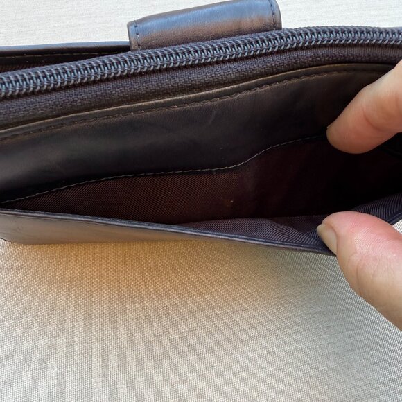 Mundi Genuine Leather Wallet, Cheques, Cards, Coins Navy - Picture 5 of 11